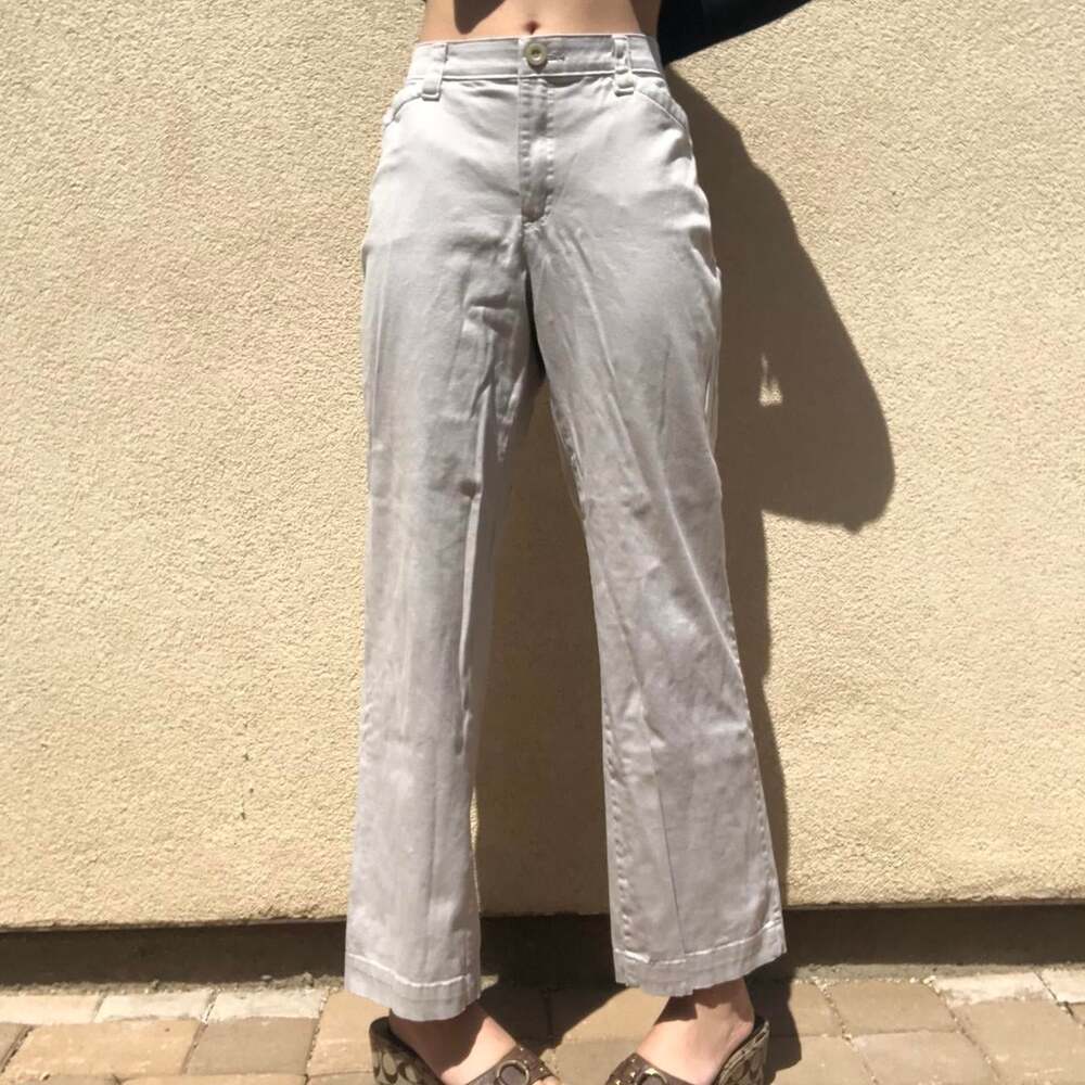 Lee Women's Grey and White Trousers